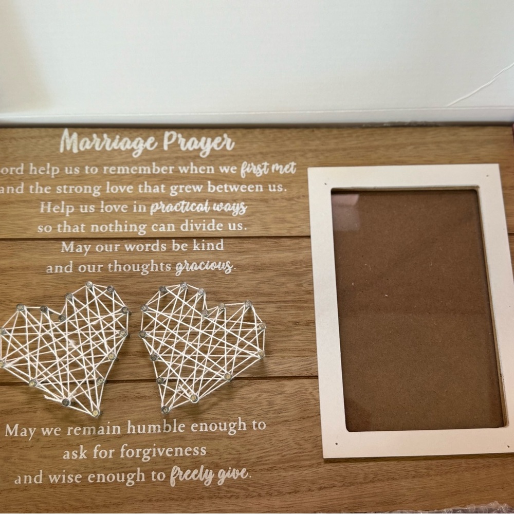 Darice Pink Marriage Prayer Wooden Plaque